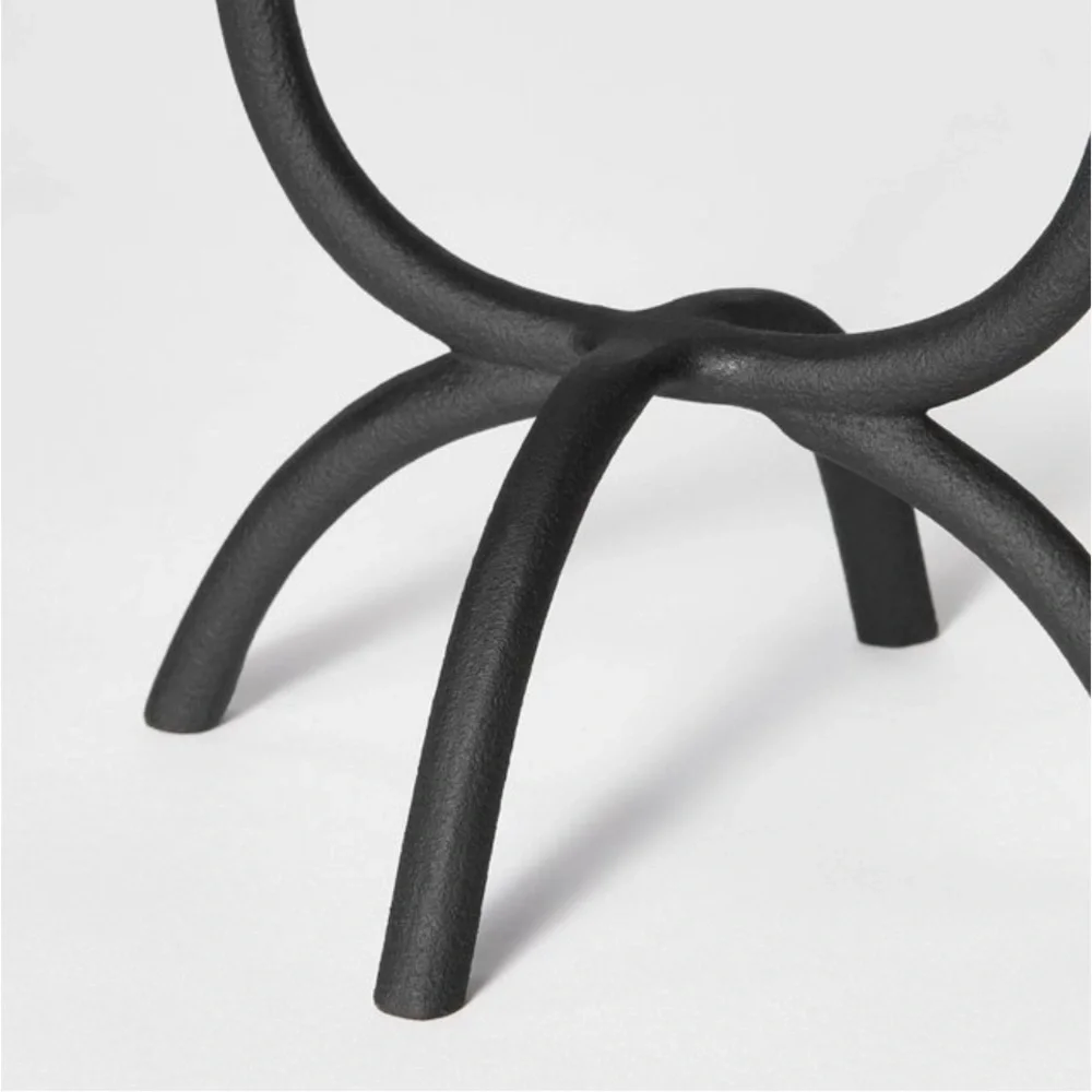 Studio McGee Aluminum Dual Candle Holder Black-Threshold